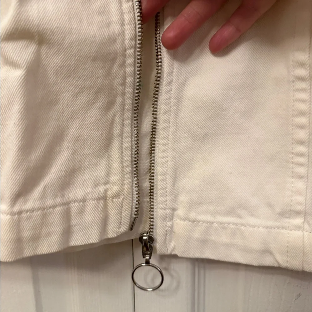 Topshop Ivory Zip-Front Dress 4 - Picture 2 of 11